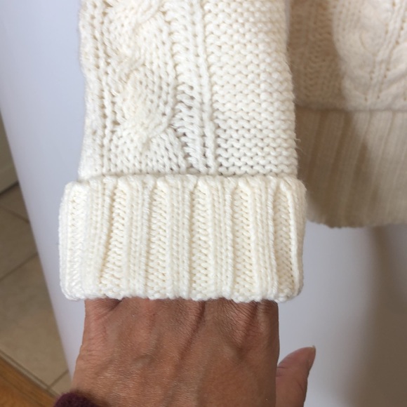 St Johns Bay Cream Womens Sweater Button Front L LARGE - Picture 6 of 10